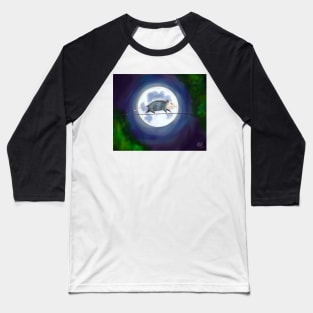 Moon Opossum Baseball T-Shirt